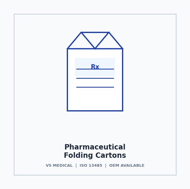 Pharmaceutical Folding Cartons - Pharmaceutical Packaging by V5 Medical