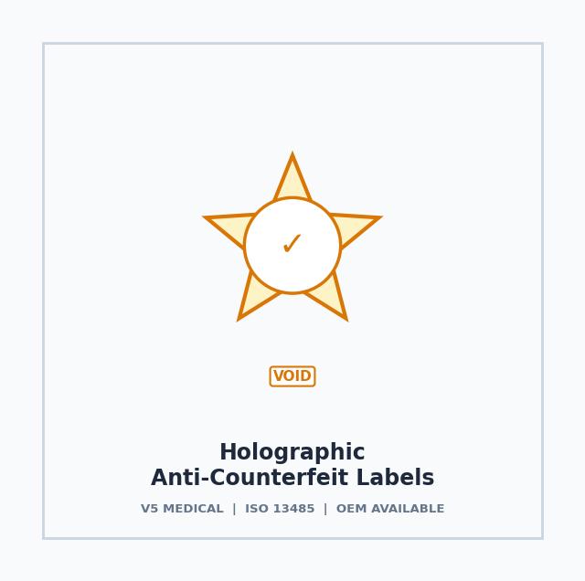 Holographic Anti-Counterfeit Labels - Pharmaceutical Packaging by V5 Medical